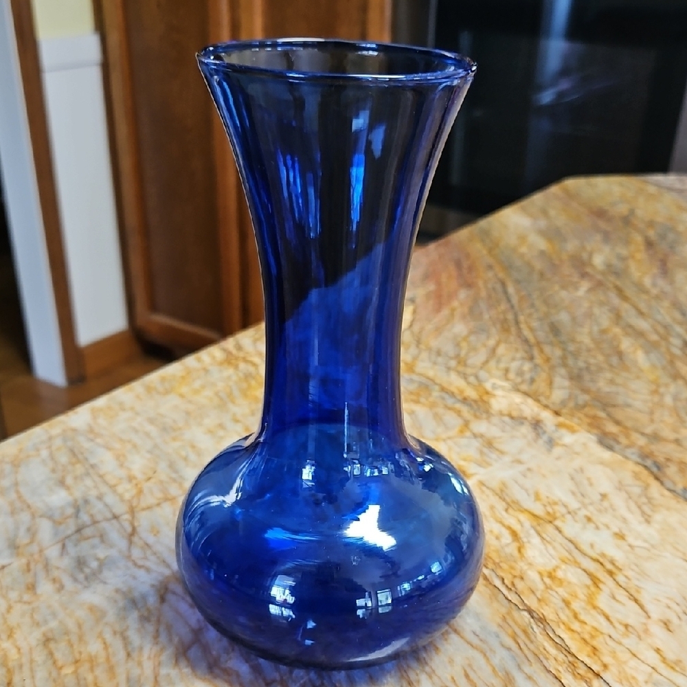 Colbolt Blue Elegant Glass Vase